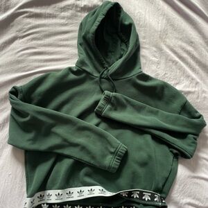 Adidas Dark Green Hoodie with Logo